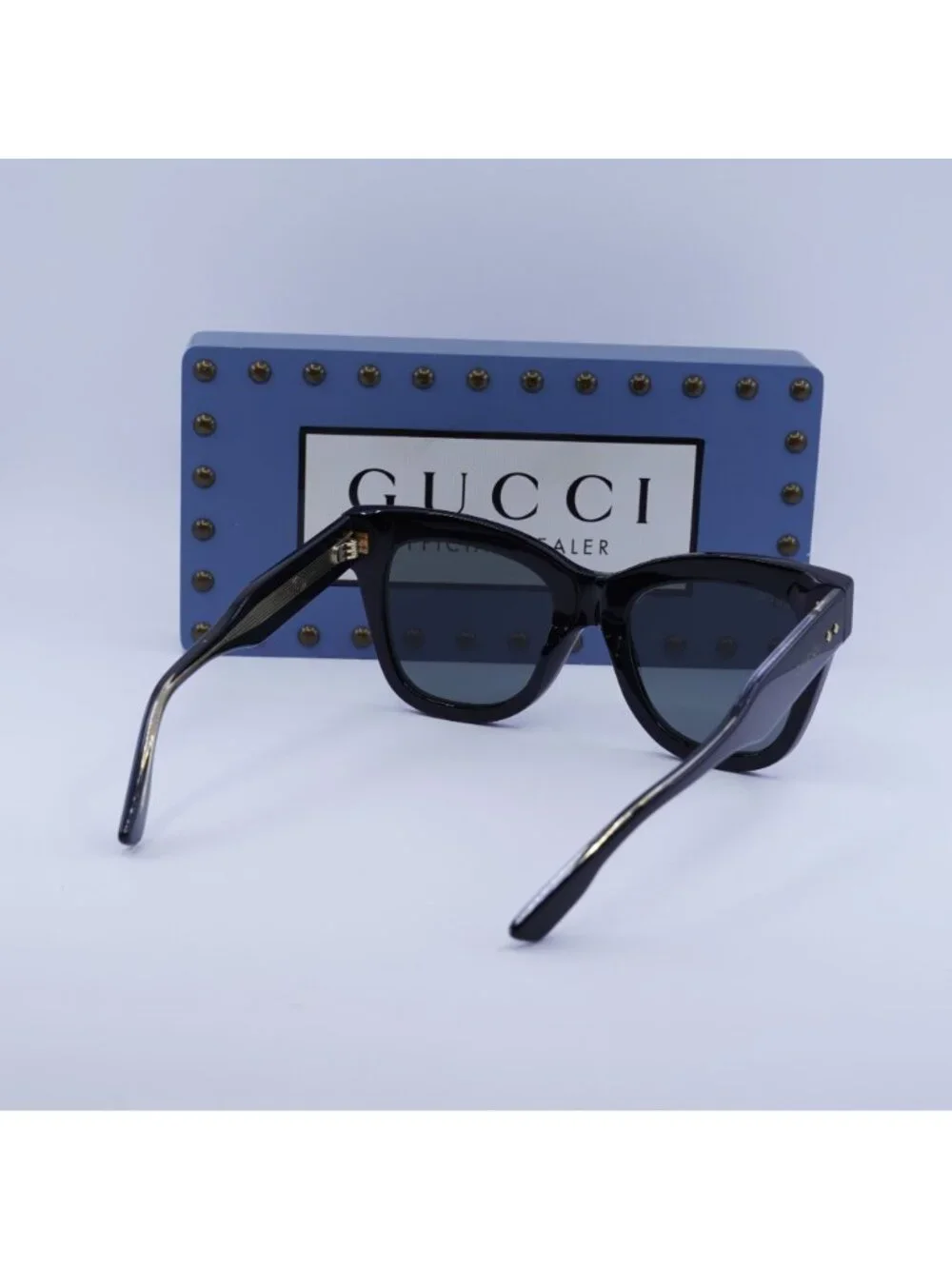 Gucci GG1082S 001 Cat Eye Sunglasses - Black / Grey